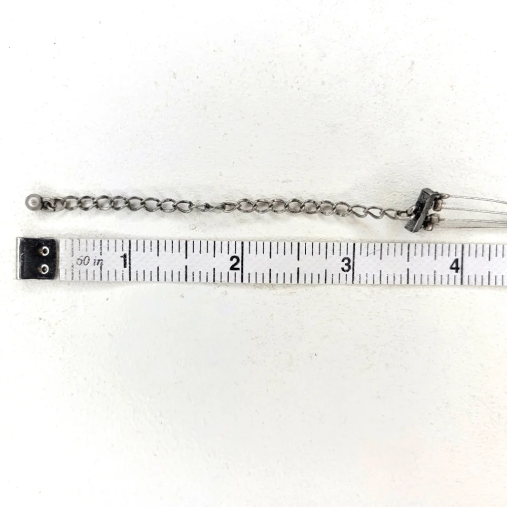 August Max Gemstone/Glass Bead 4-strand Metal Wire Necklace